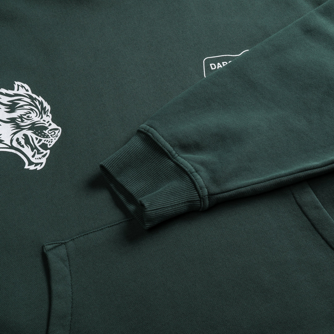 Move Fast "Box Cut" Hoodie in Norse Green