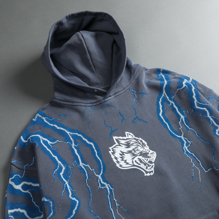 Above Us "Vintage Pierce" Hoodie in Norse Blue/Blue Lightning