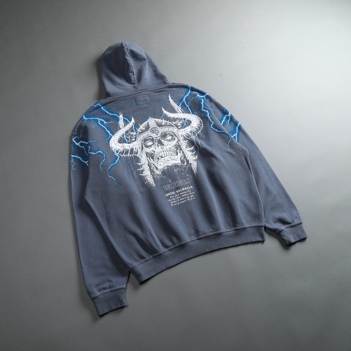 Above Us "Vintage Pierce" Hoodie in Norse Blue/Blue Lightning