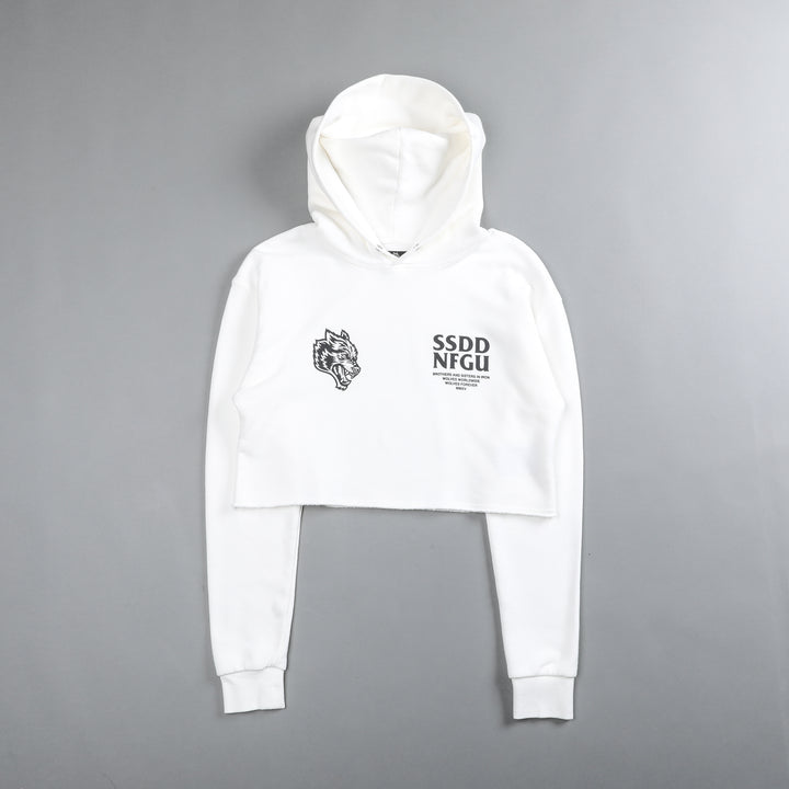 Respect Us V3 "Pierce" (Cropped) Hoodie in Cream