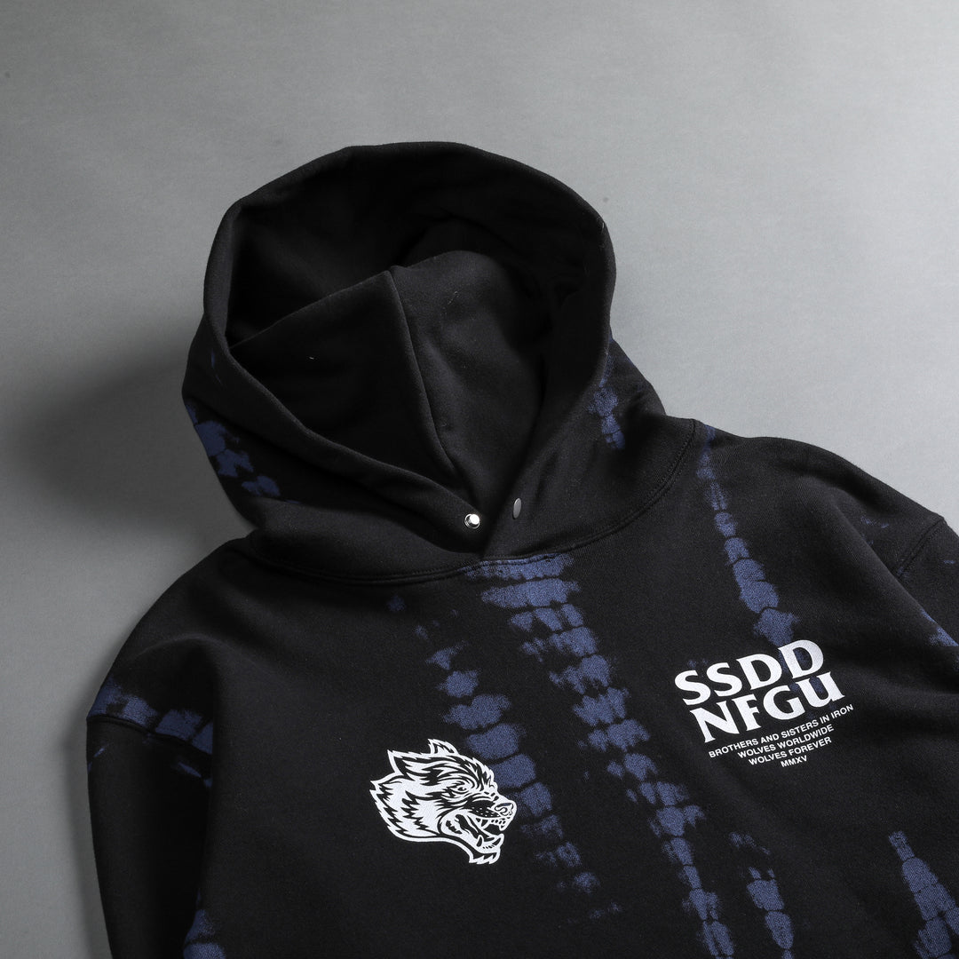 Respect Us V3 "Pierce" (Cropped) Hoodie in Black/Midnight Blue Serpent