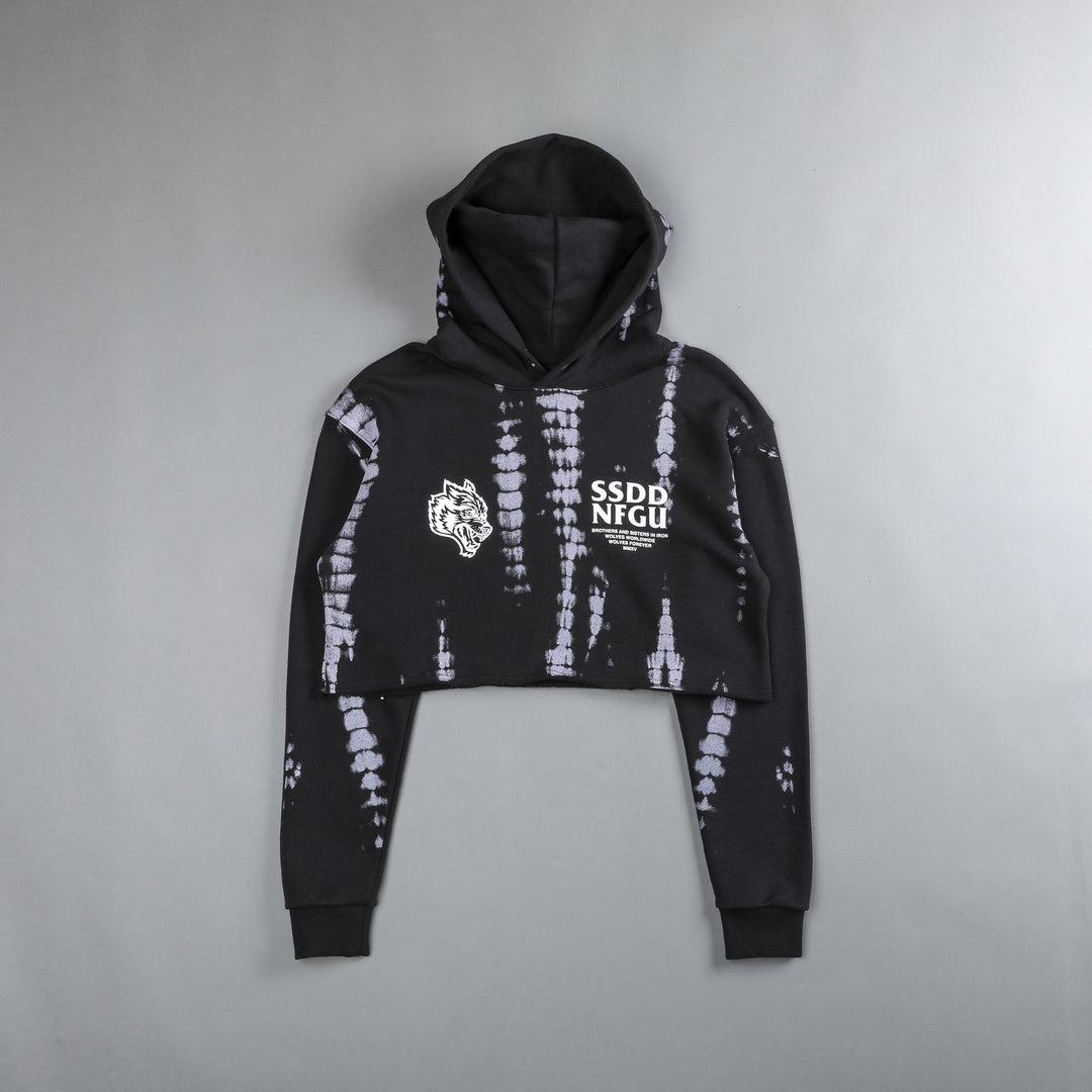 Respect Us V3 "Pierce" (Cropped) Hoodie in Black/Norse Purple Serpent