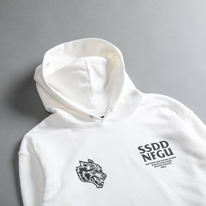 Respect Us V3 "Pierce" (Cropped) Hoodie in Cream