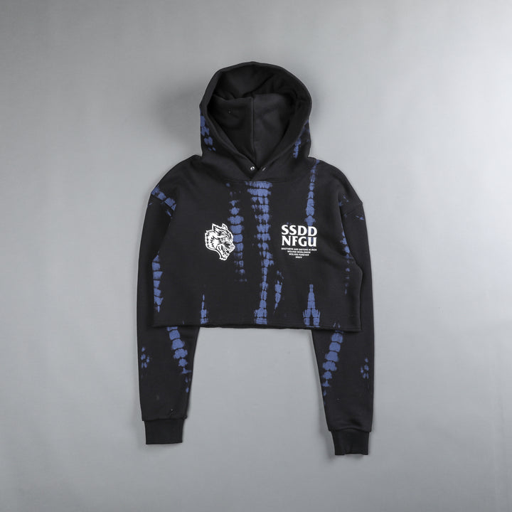 Respect Us V3 "Pierce" (Cropped) Hoodie in Black/Midnight Blue Serpent