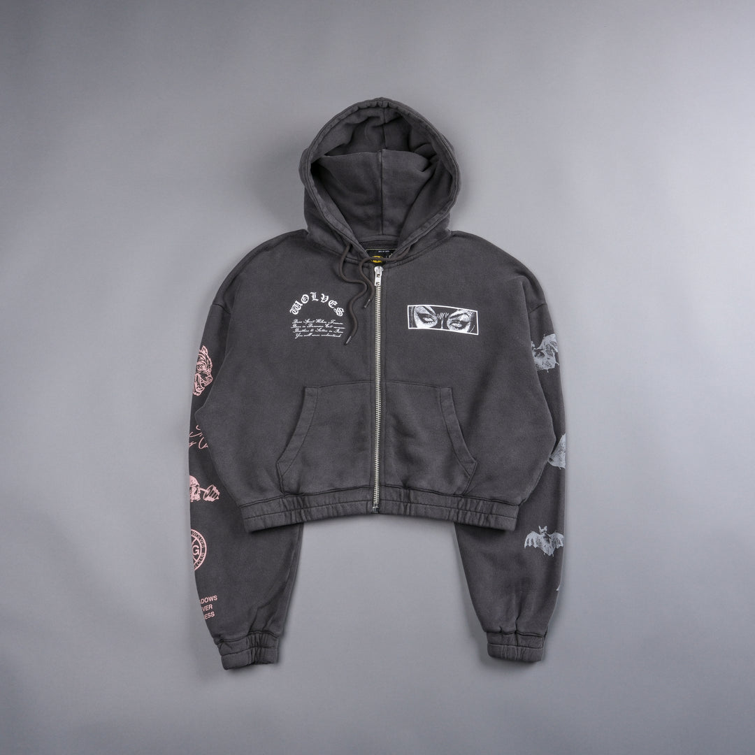 Villain "Chambers" (Cropped) Zip Hoodie in Wolf Gray