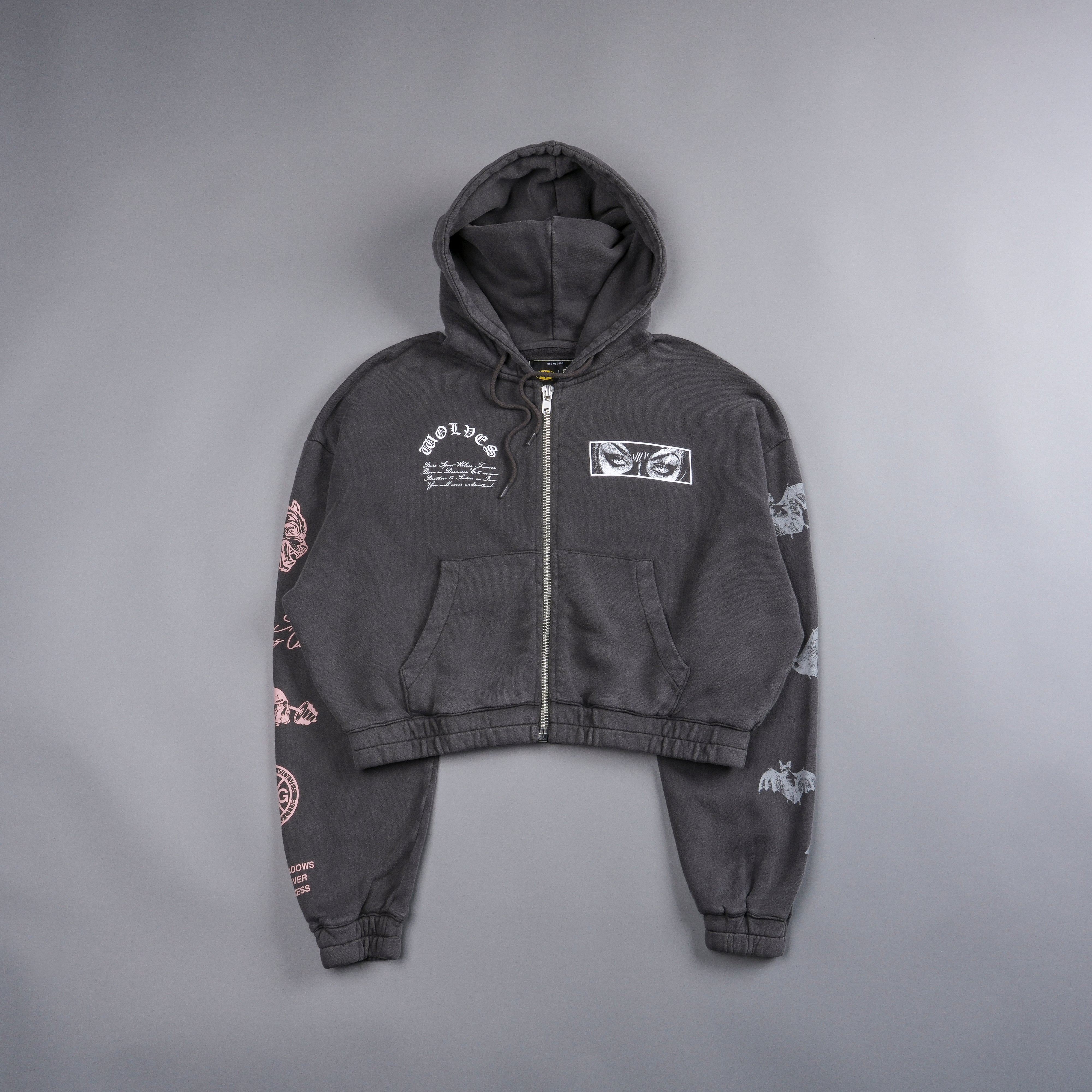 Villain "Chambers" (Cropped) Zip Hoodie in Wolf Gray