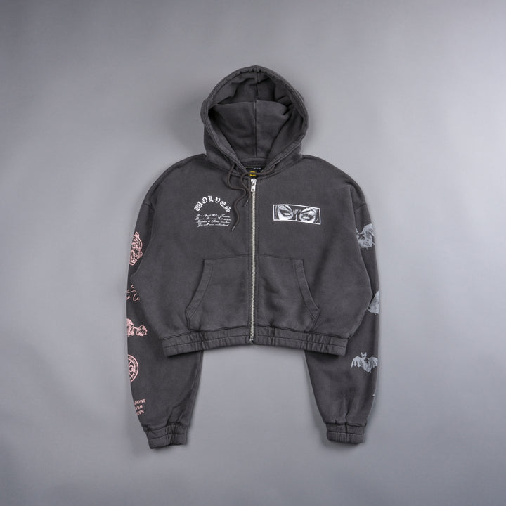 Villain "Chambers" (Cropped) Zip Hoodie in Wolf Gray