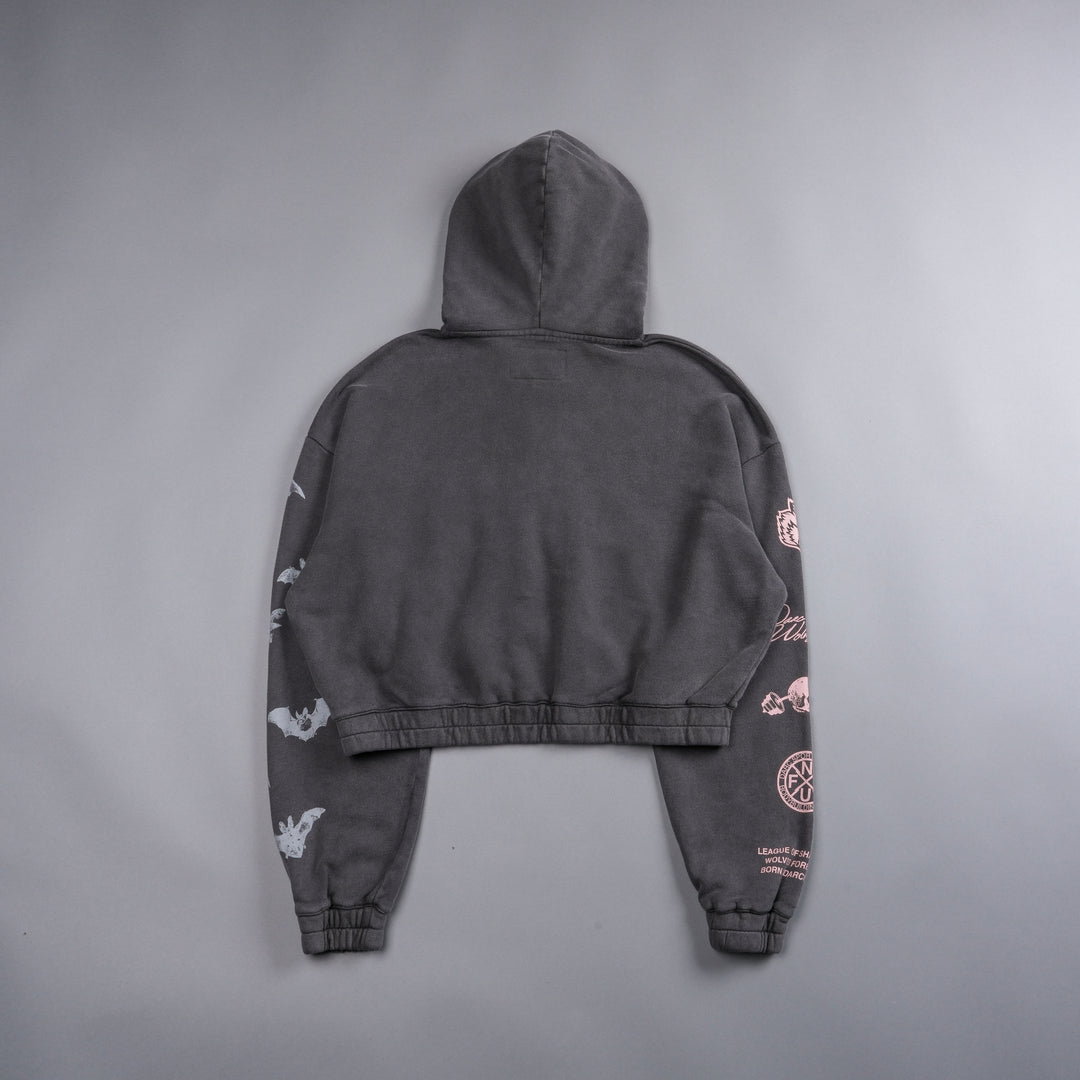 Villain "Chambers" (Cropped) Zip Hoodie in Wolf Gray