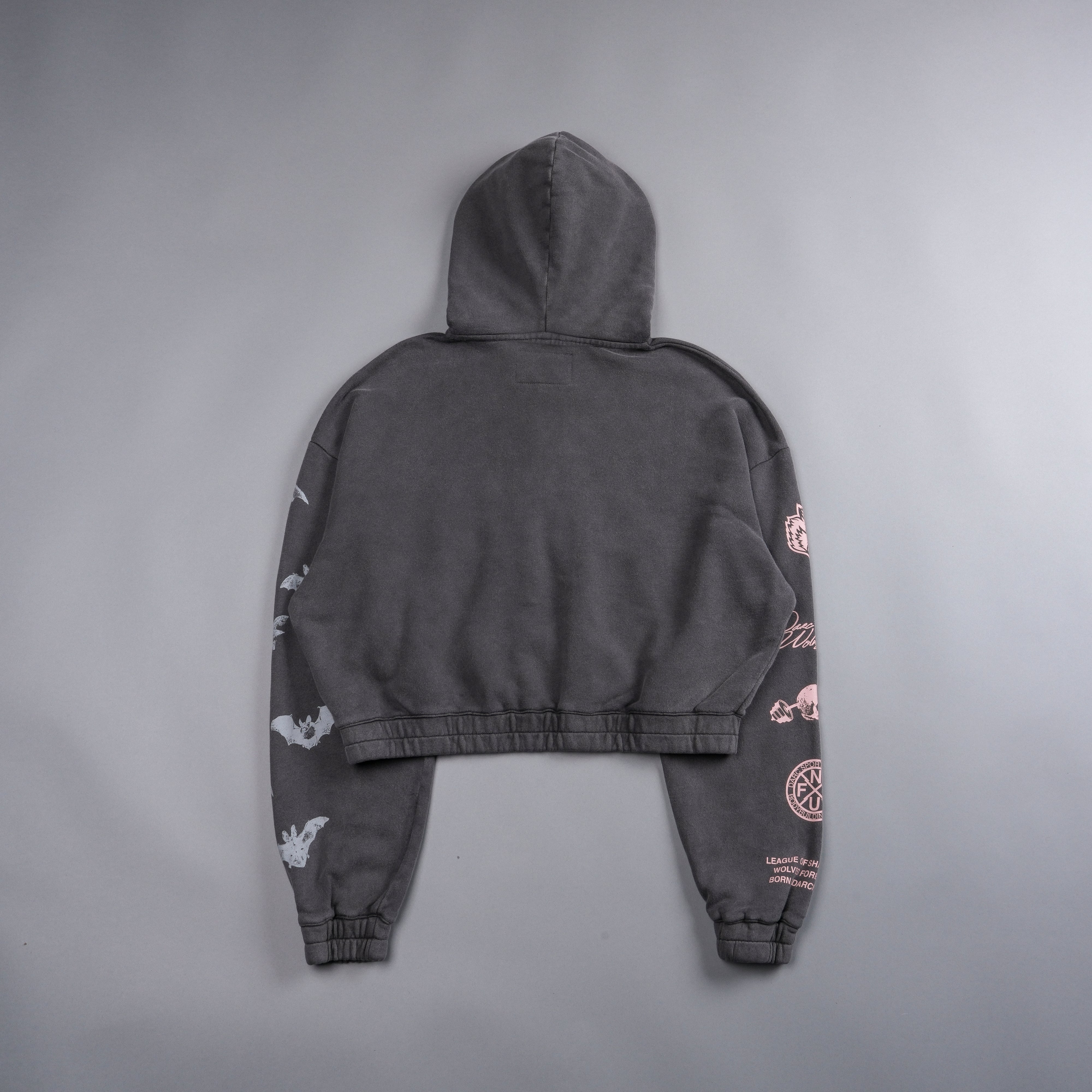 Villain "Chambers" (Cropped) Zip Hoodie in Wolf Gray