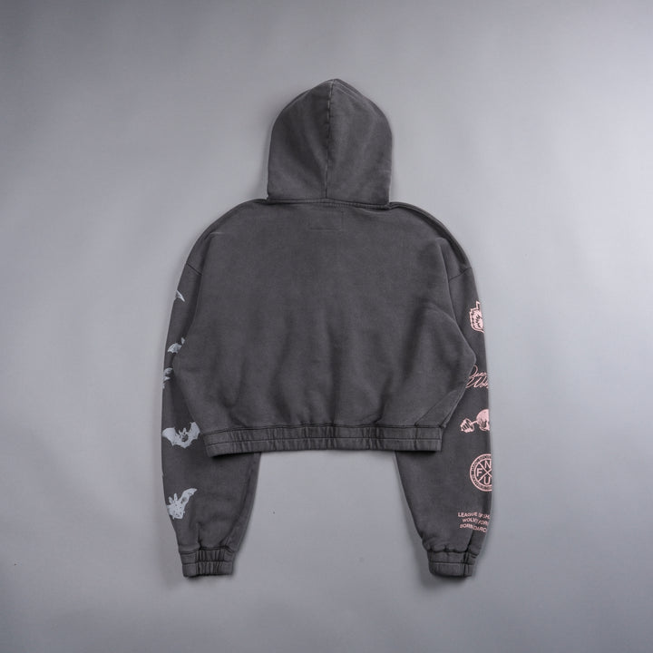 Villain "Chambers" (Cropped) Zip Hoodie in Wolf Gray