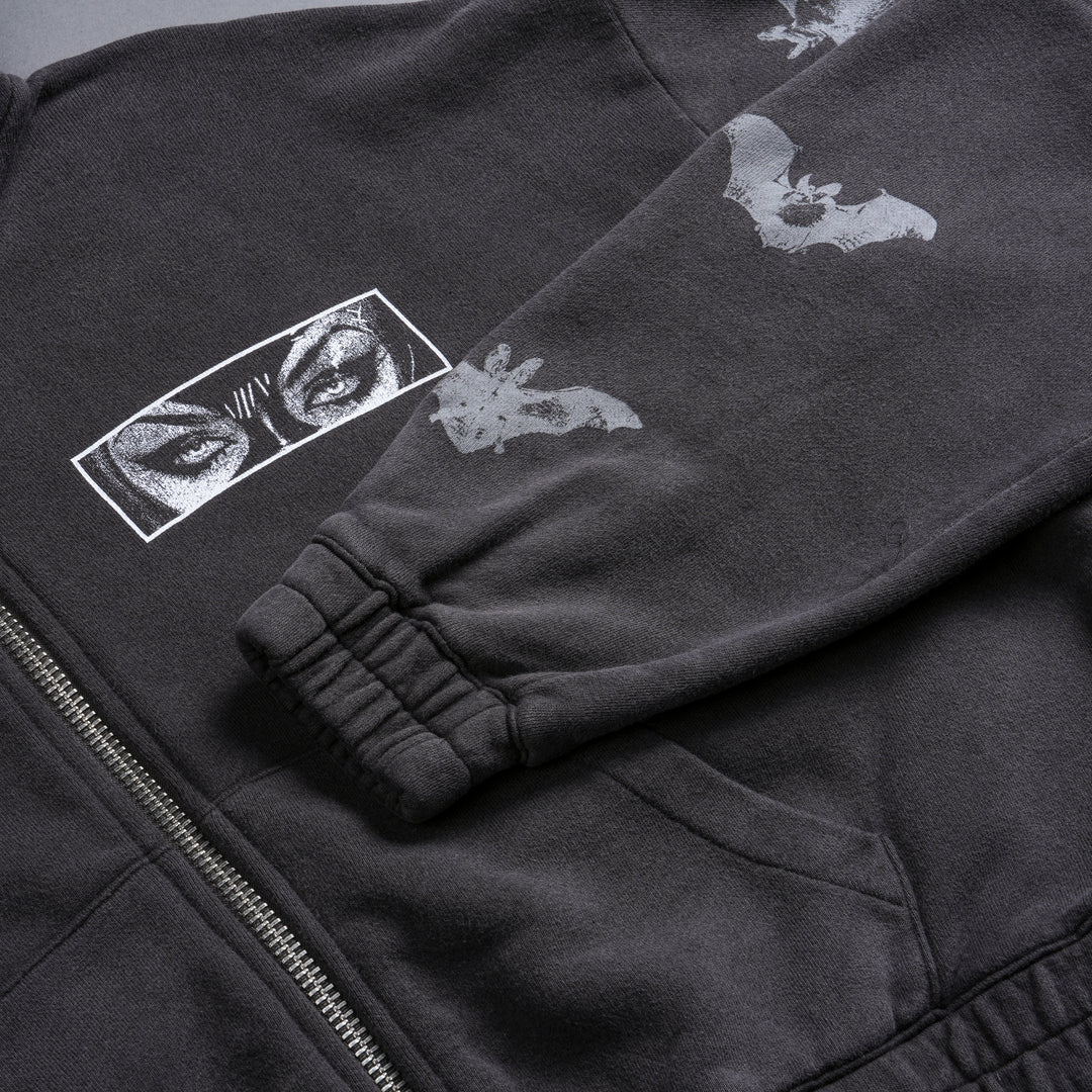 Villain "Chambers" (Cropped) Zip Hoodie in Wolf Gray
