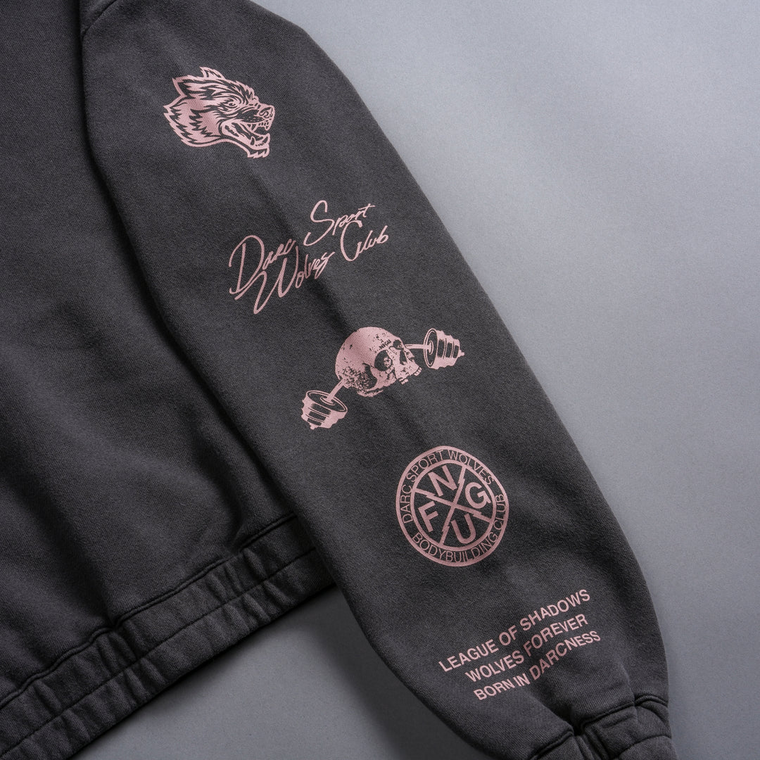 Villain "Chambers" (Cropped) Zip Hoodie in Wolf Gray