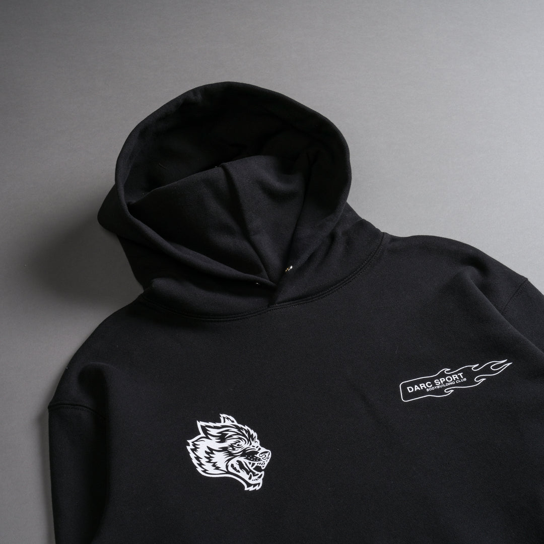The Fire Within "Vintage Pierce" (Cropped) Hoodie in Black