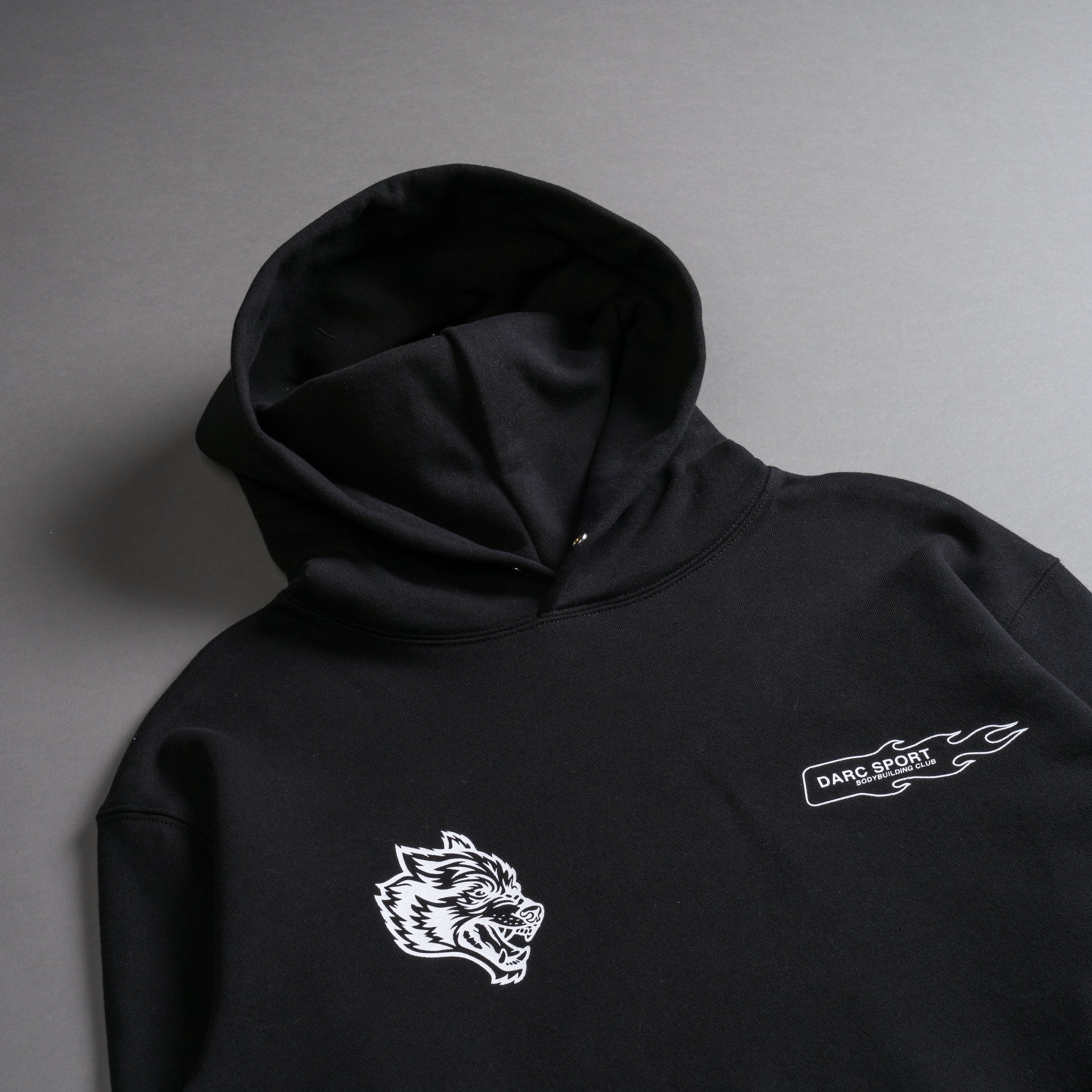 The Fire Within "Vintage Pierce" (Cropped) Hoodie in Black