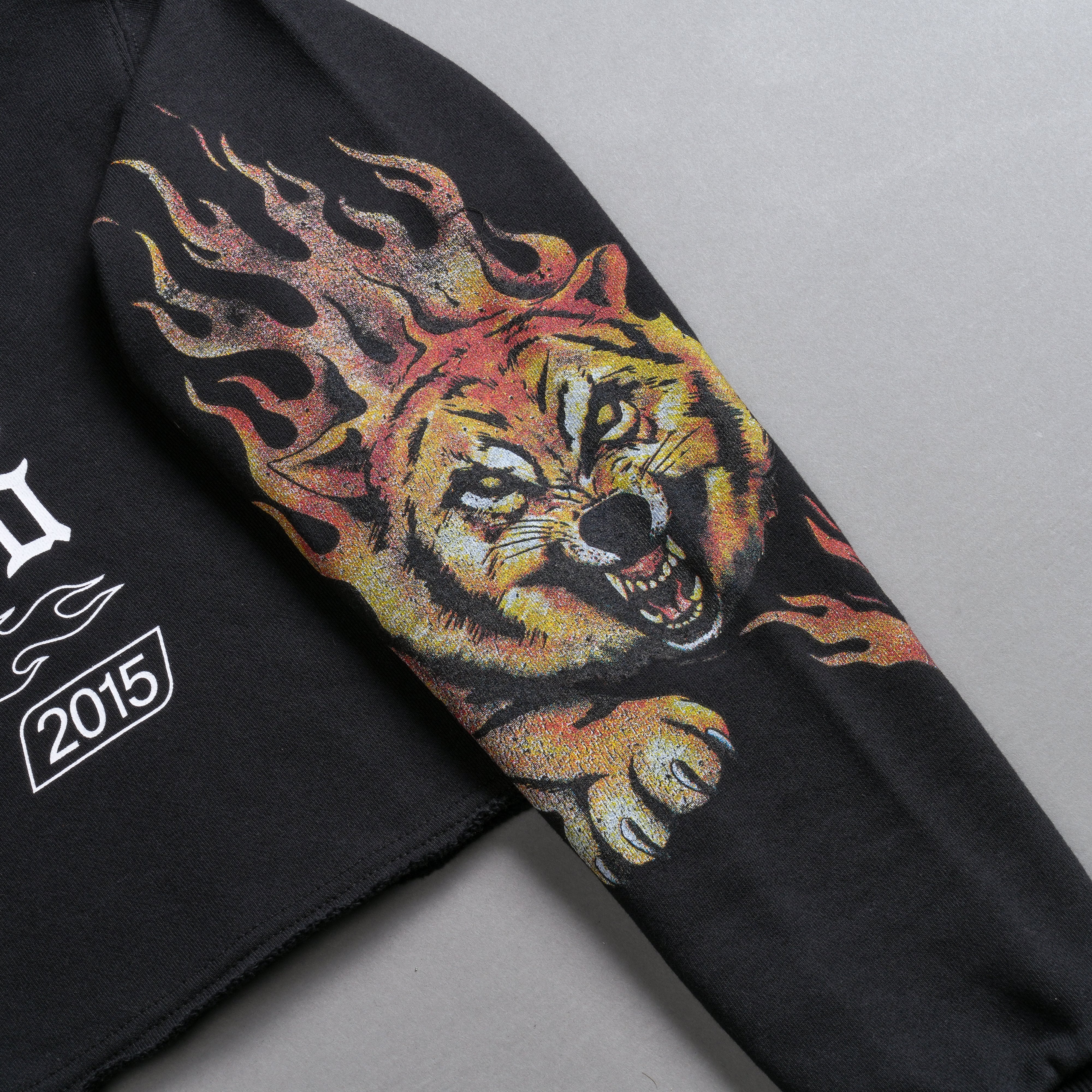 The Fire Within "Vintage Pierce" (Cropped) Hoodie in Black