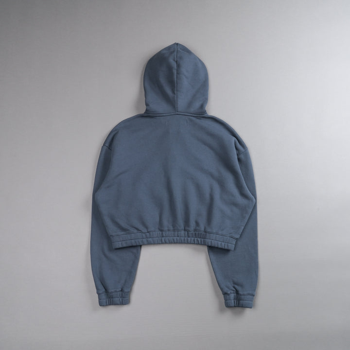 The Way "Chambers" (Cropped) Zip Hoodie in Darc Blue