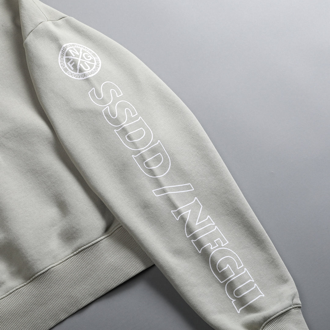 Faster "Owen" (Cropped) Hoodie in Cactus Gray