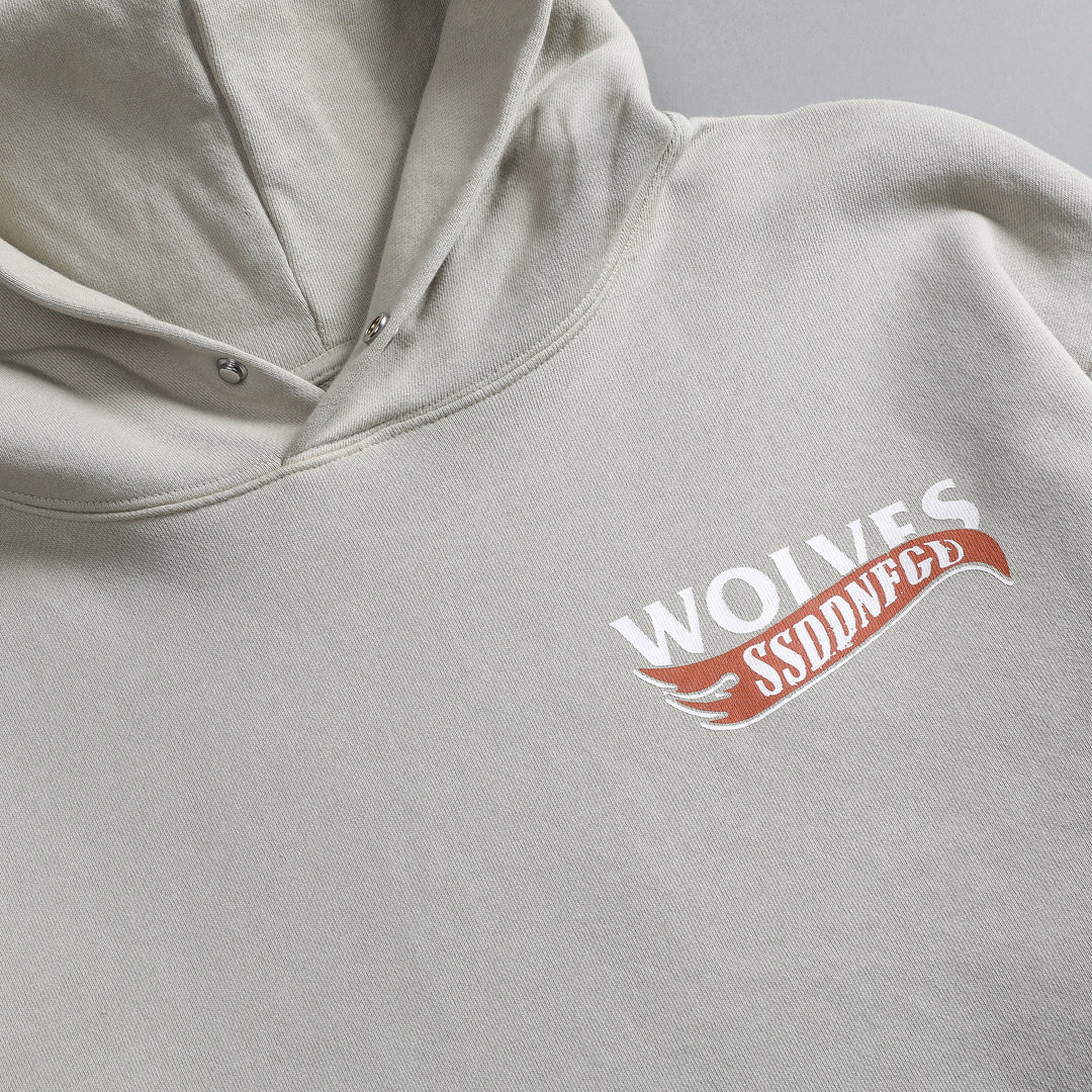 Till The Wheels Fall Off V2 "Pierce" (Cropped) Hoodie in Cactus Gray