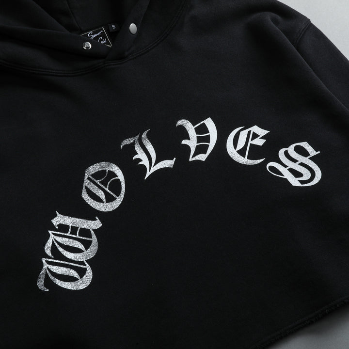 Riders On The Storm "Vintage Pierce" (Cropped) Hoodie in Black