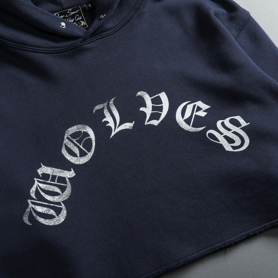 Riders On The Storm "Vintage Pierce" (Cropped) Hoodie in Storm Blue