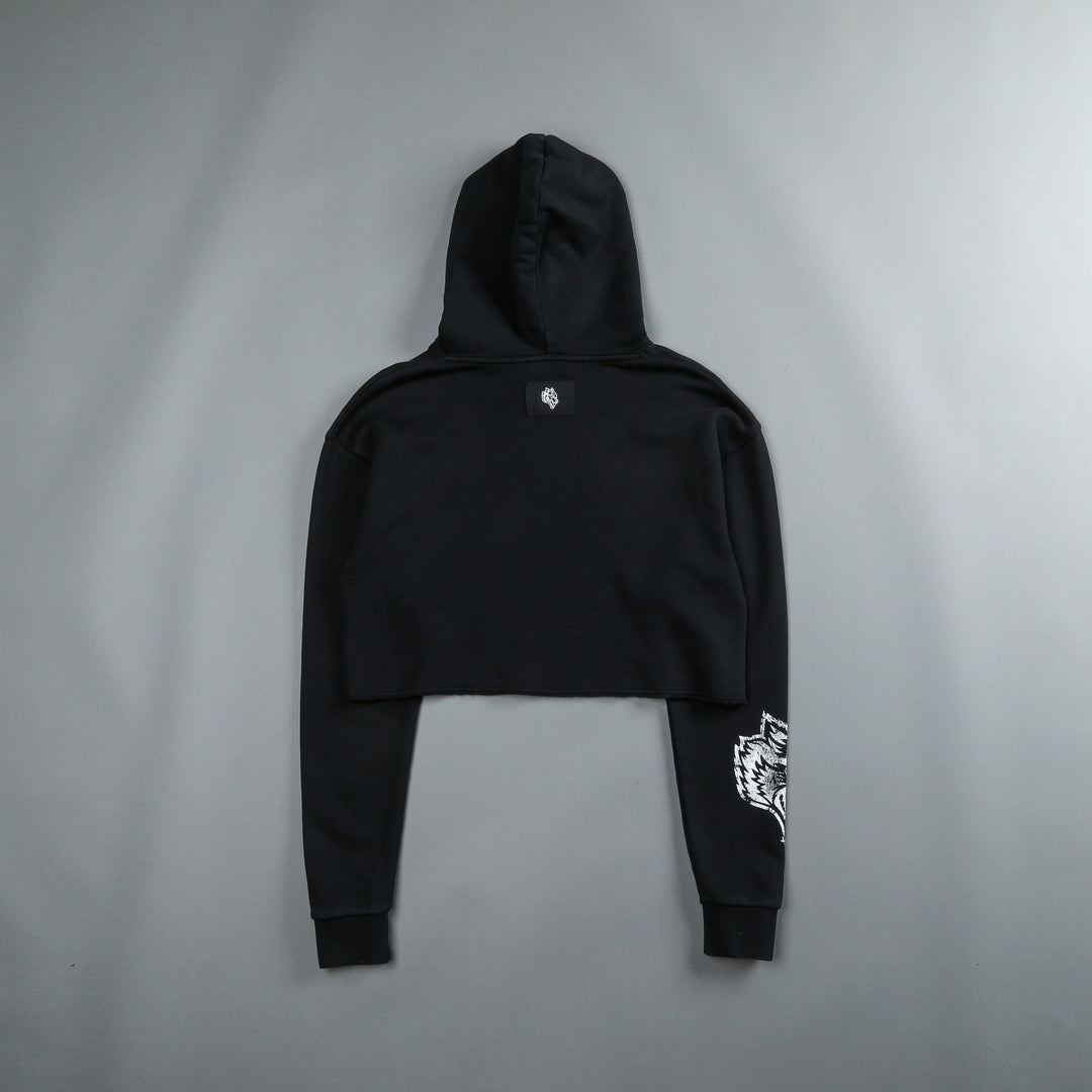Riders On The Storm "Vintage Pierce" (Cropped) Hoodie in Black