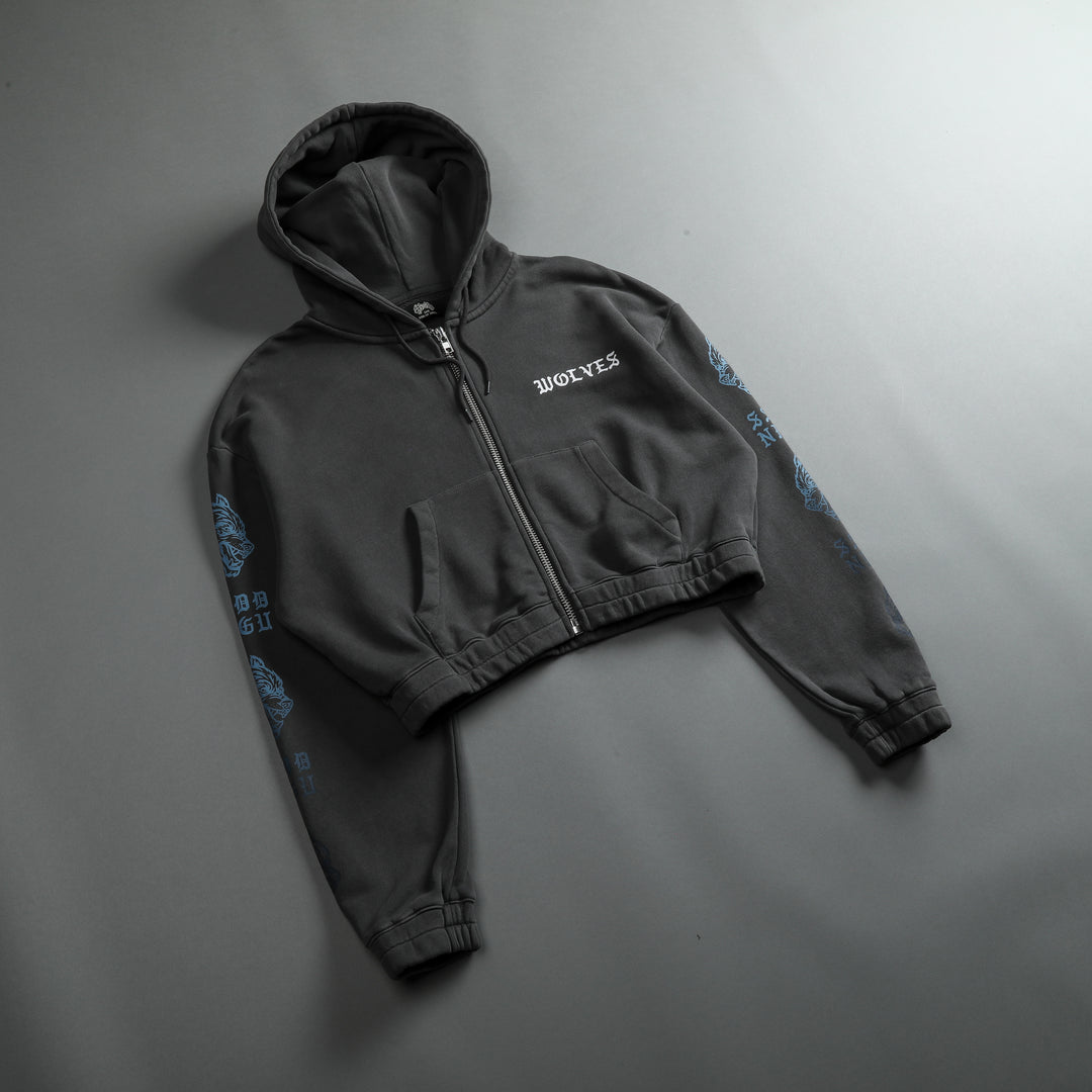 Guardian "Chambers" (Cropped) Zip Hoodie in Wolf Gray