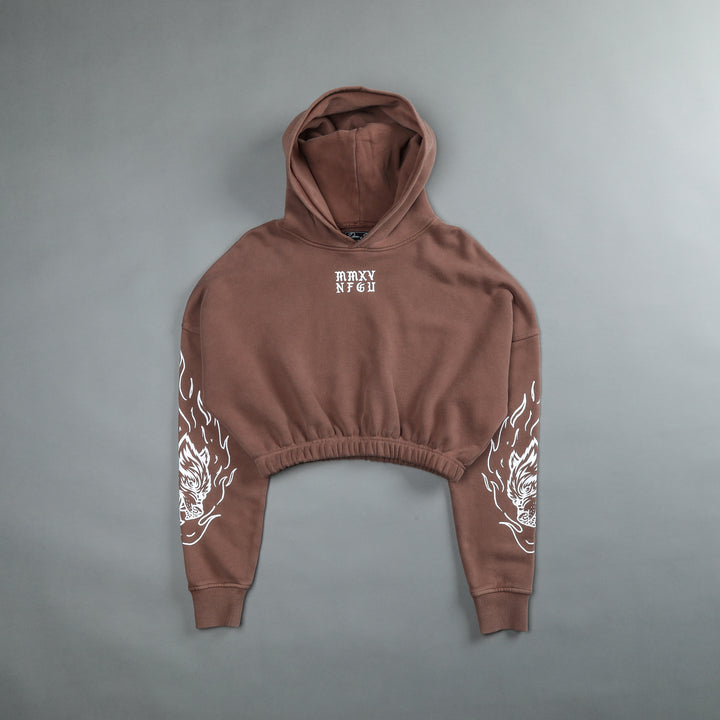 In The Fire "Vintage McCauley" (Cropped) Hoodie in Norse Brown