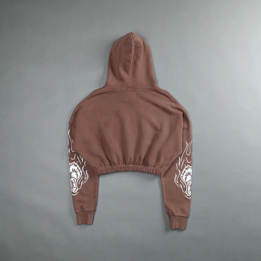 In The Fire "Vintage McCauley" (Cropped) Hoodie in Norse Brown