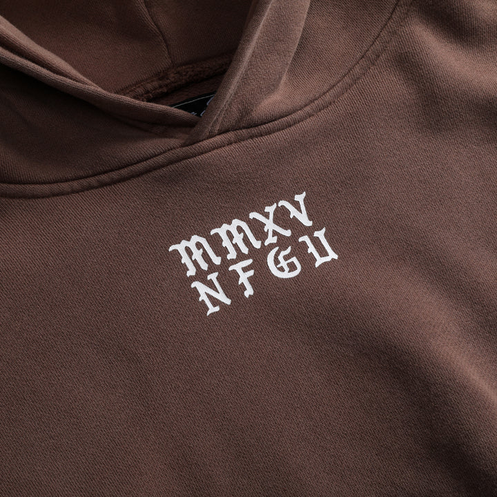 In The Fire "Vintage McCauley" (Cropped) Hoodie in Norse Brown