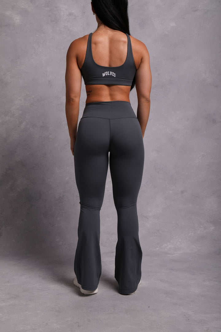 Loyalty "Georgia" Energy Flare Leggings in Wolf Gray