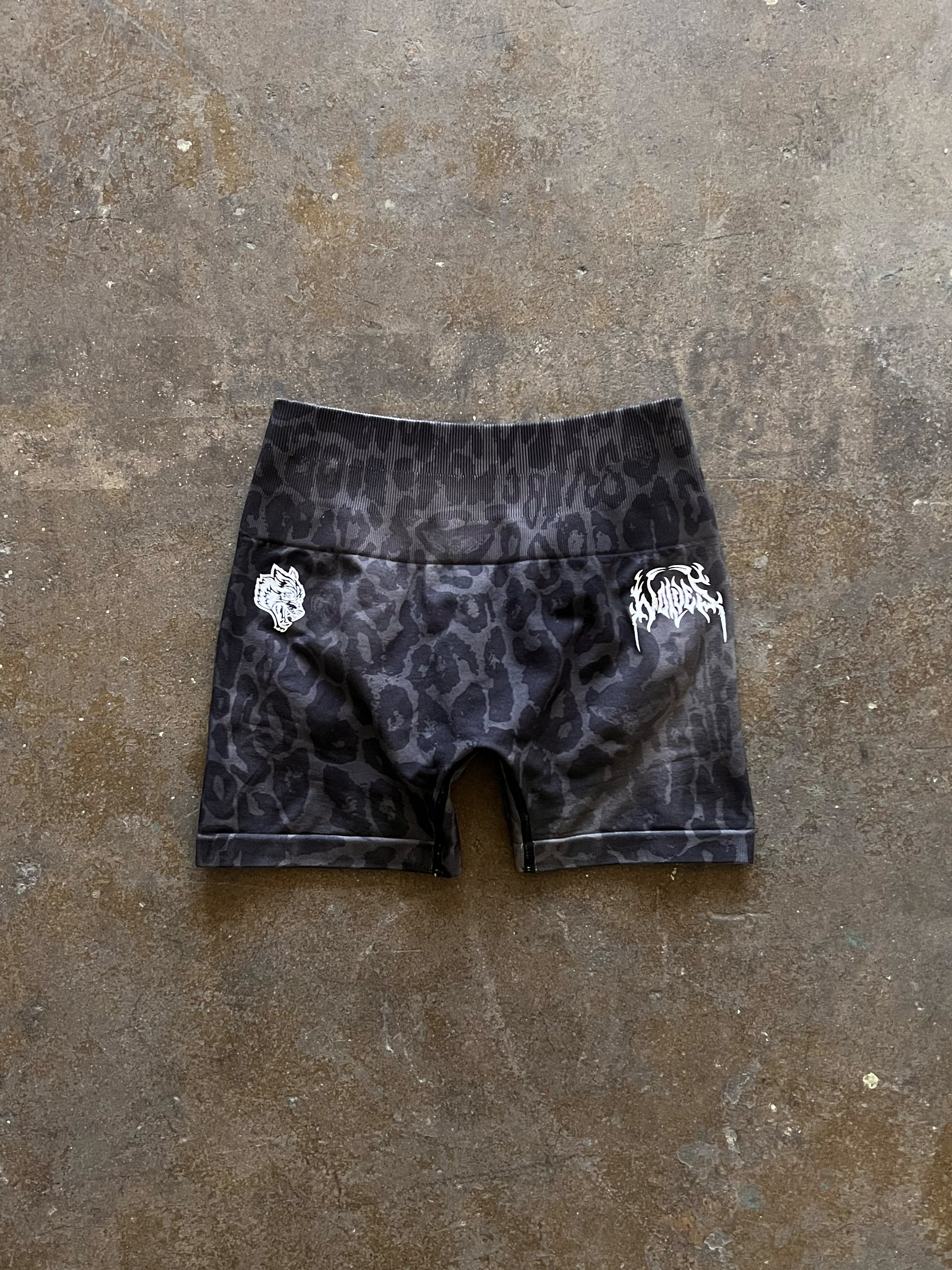 Hesh V2 Everson Seamless "Sierra" Shorts in Charcoal Leopard