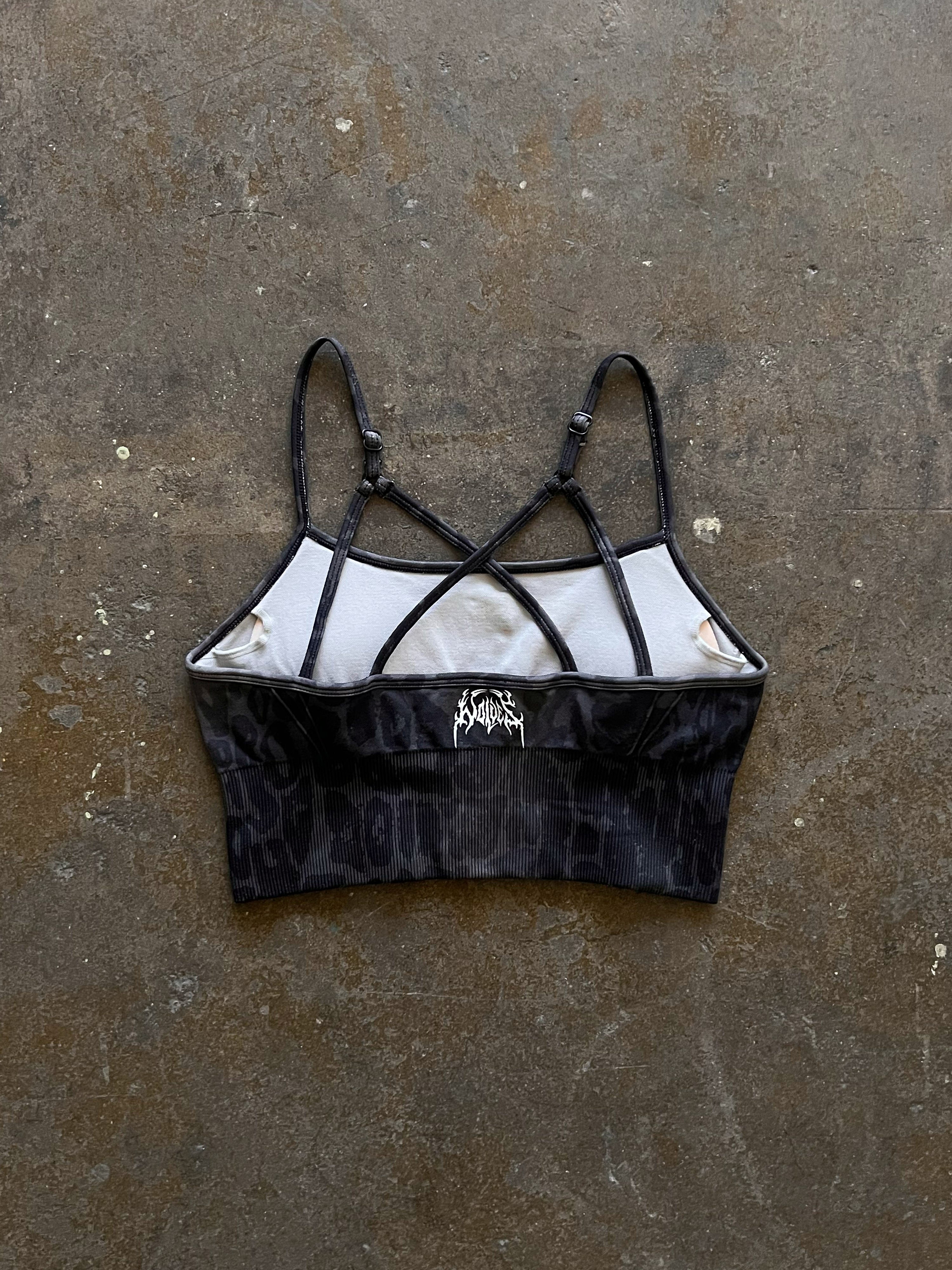 Hesh V2 "Everson Seamless" Huxley Bra in Charcoal Leopard
