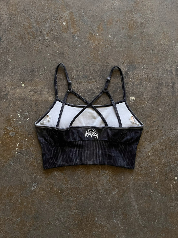 Hesh V2 "Everson Seamless" Huxley Bra in Charcoal Leopard