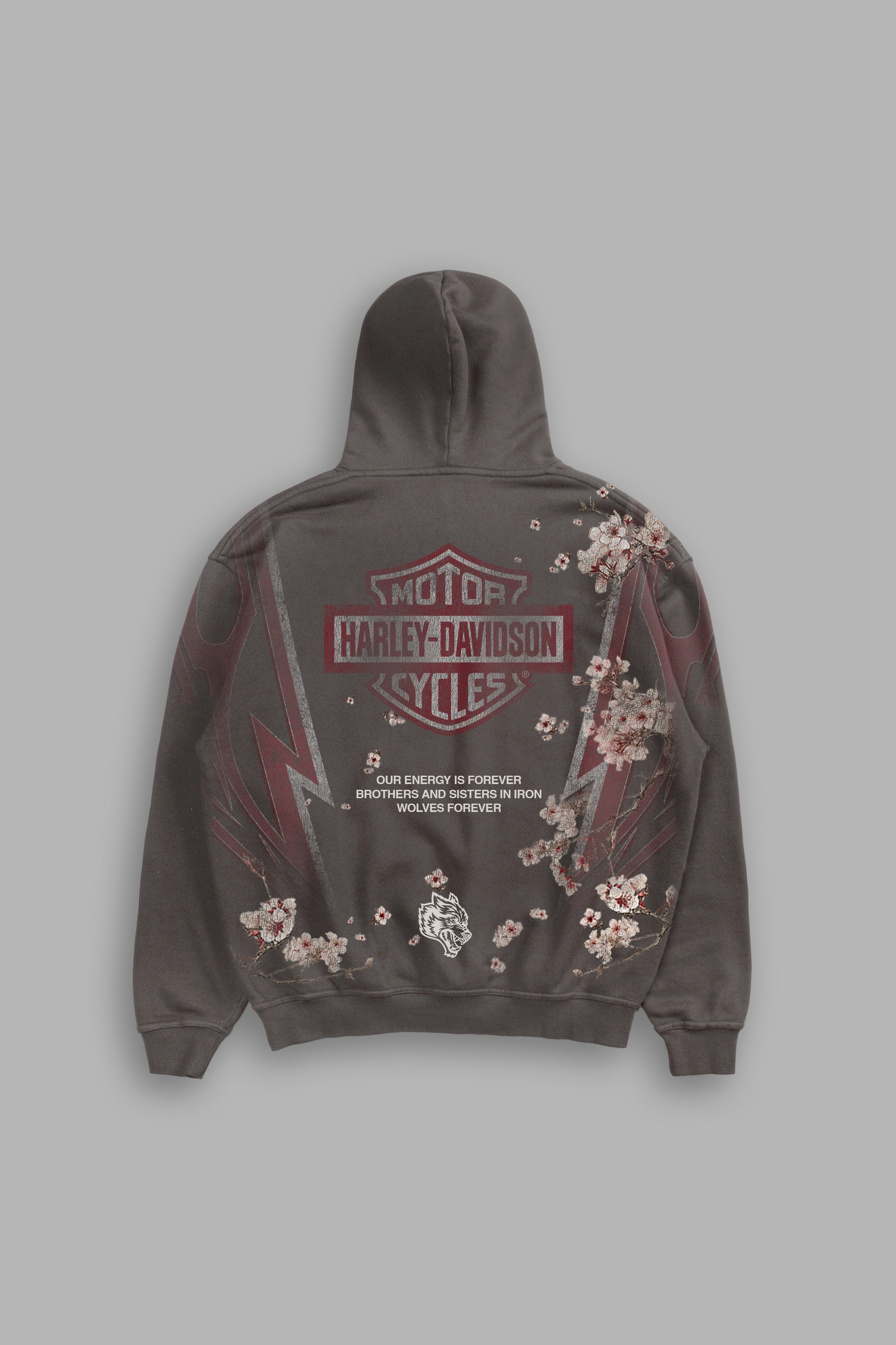 Iron Sakura Bishop Hoodie in Darc Brown Drift Wash