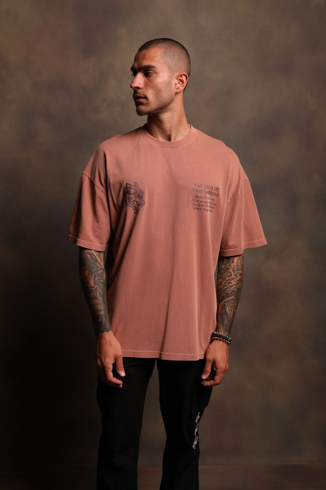 Southwest Paisley "Premium Vintage" Oversized Tee in Desert Rose