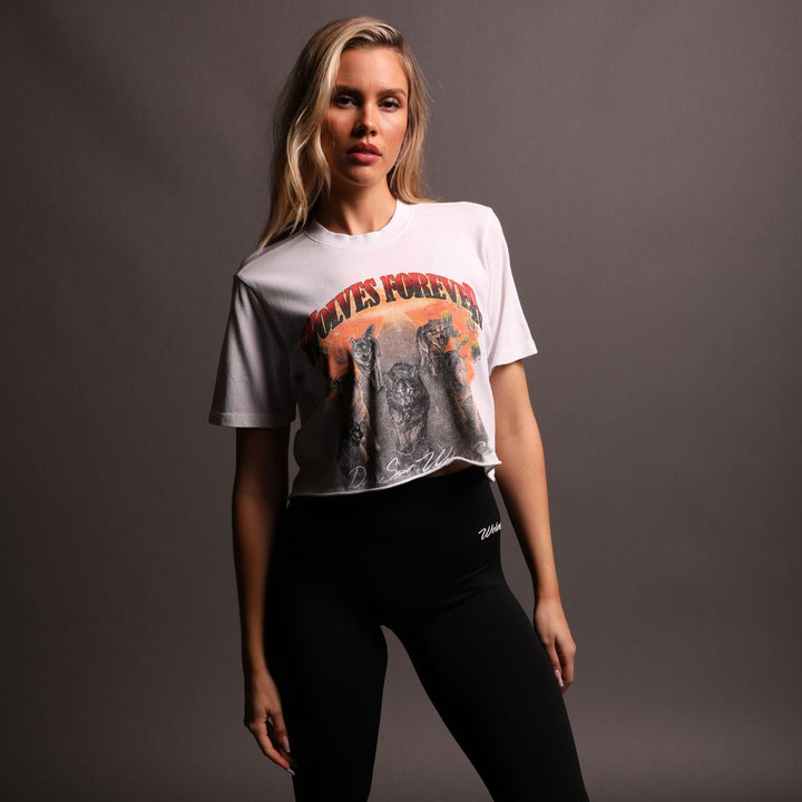 Run Free "Premium Vintage" (Cropped) Tee in Off White