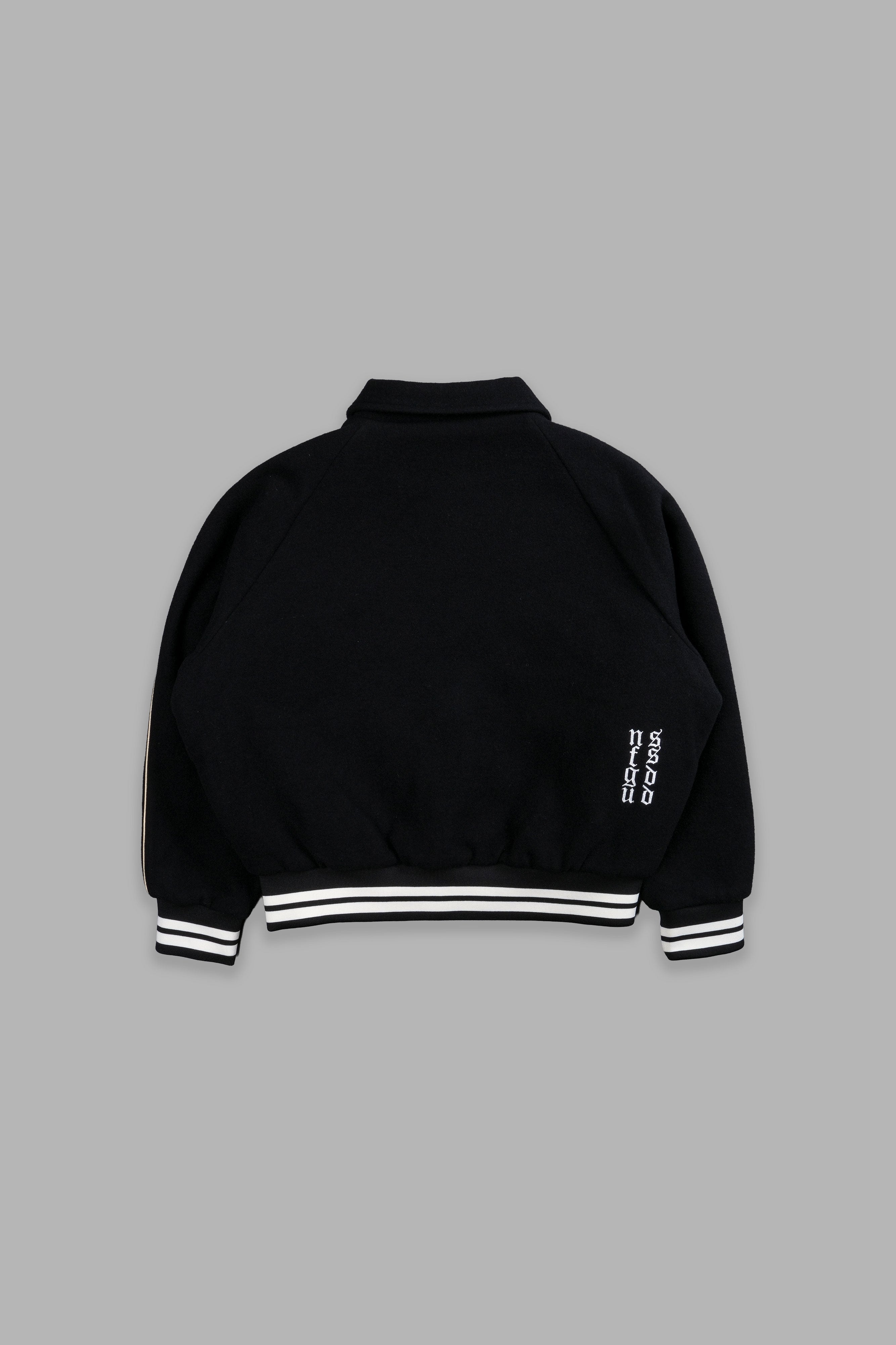 Team Roxy Box Cut Rudy Lettermans Jacket in Black