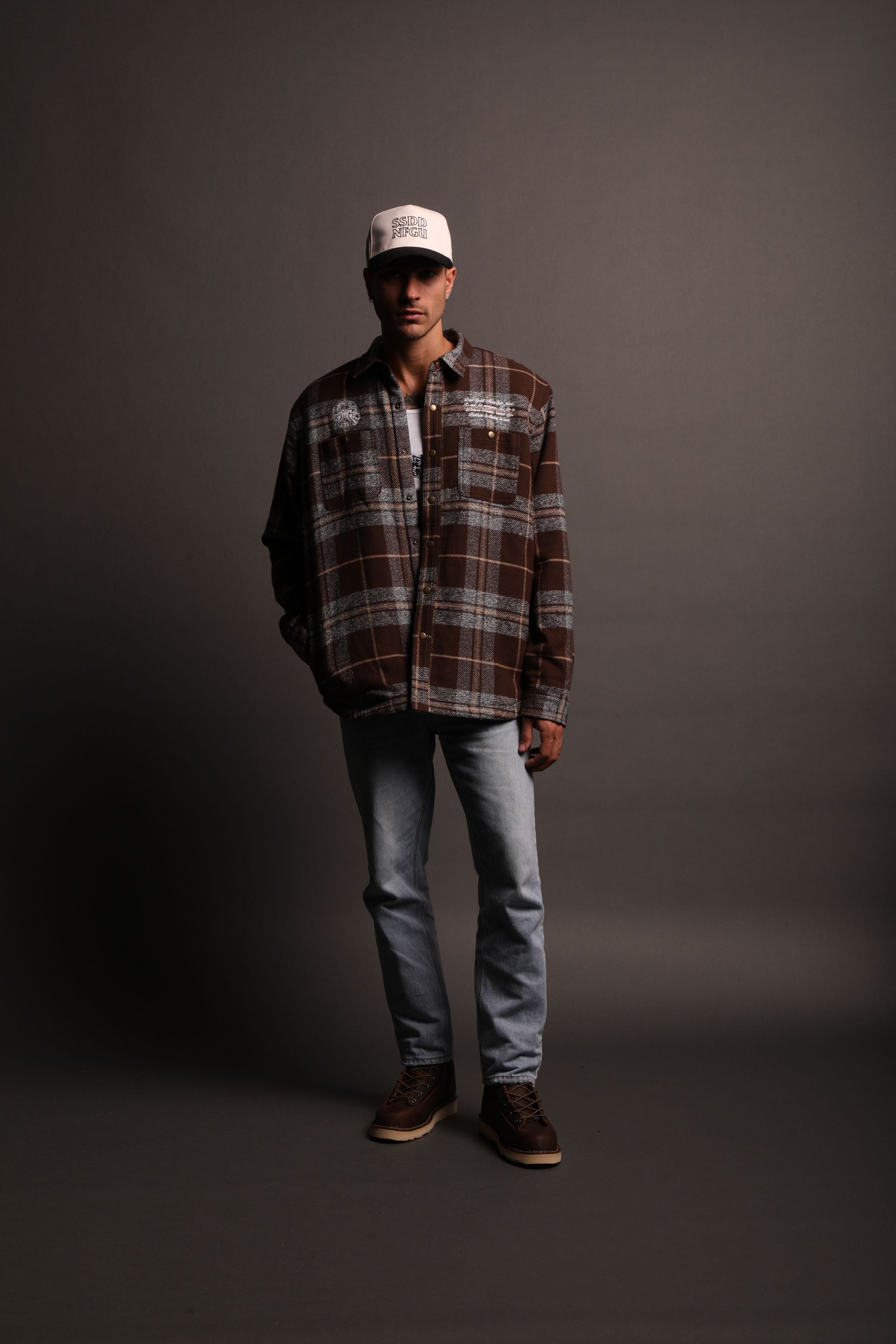 Marked Seattle Sherpa Lined Flannel in Frontier Plaid