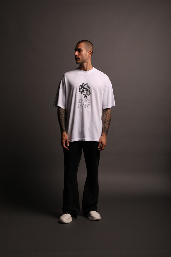 Slain Hall "Premium" Oversized Tee in White