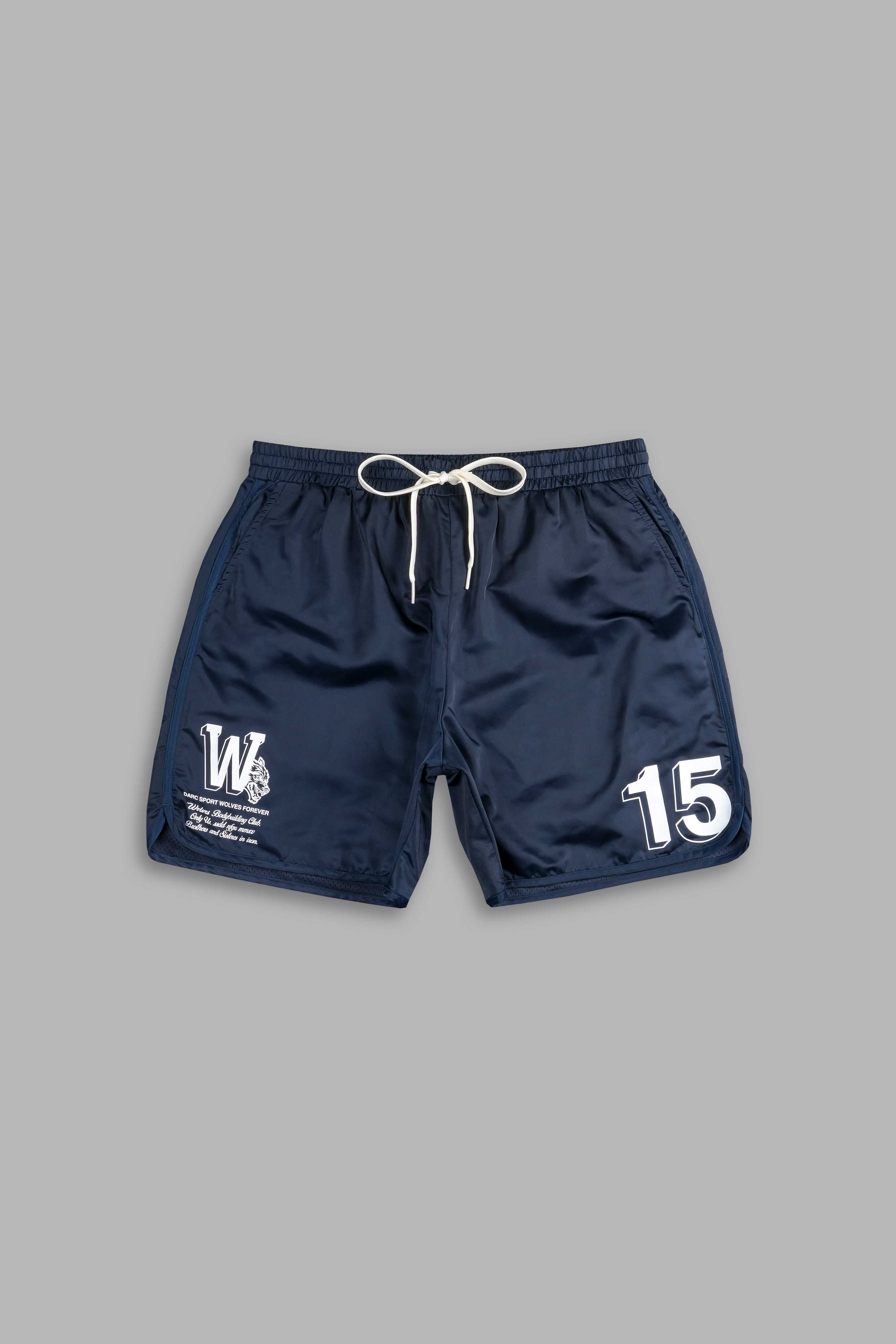 Our Stamp Gerard Shorts in Navy