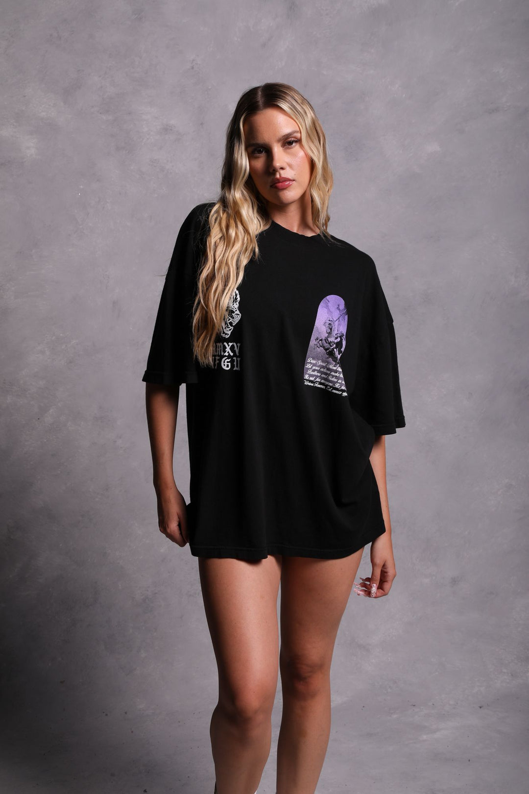 Destined "Premium" Oversized Unisex Tee in Black