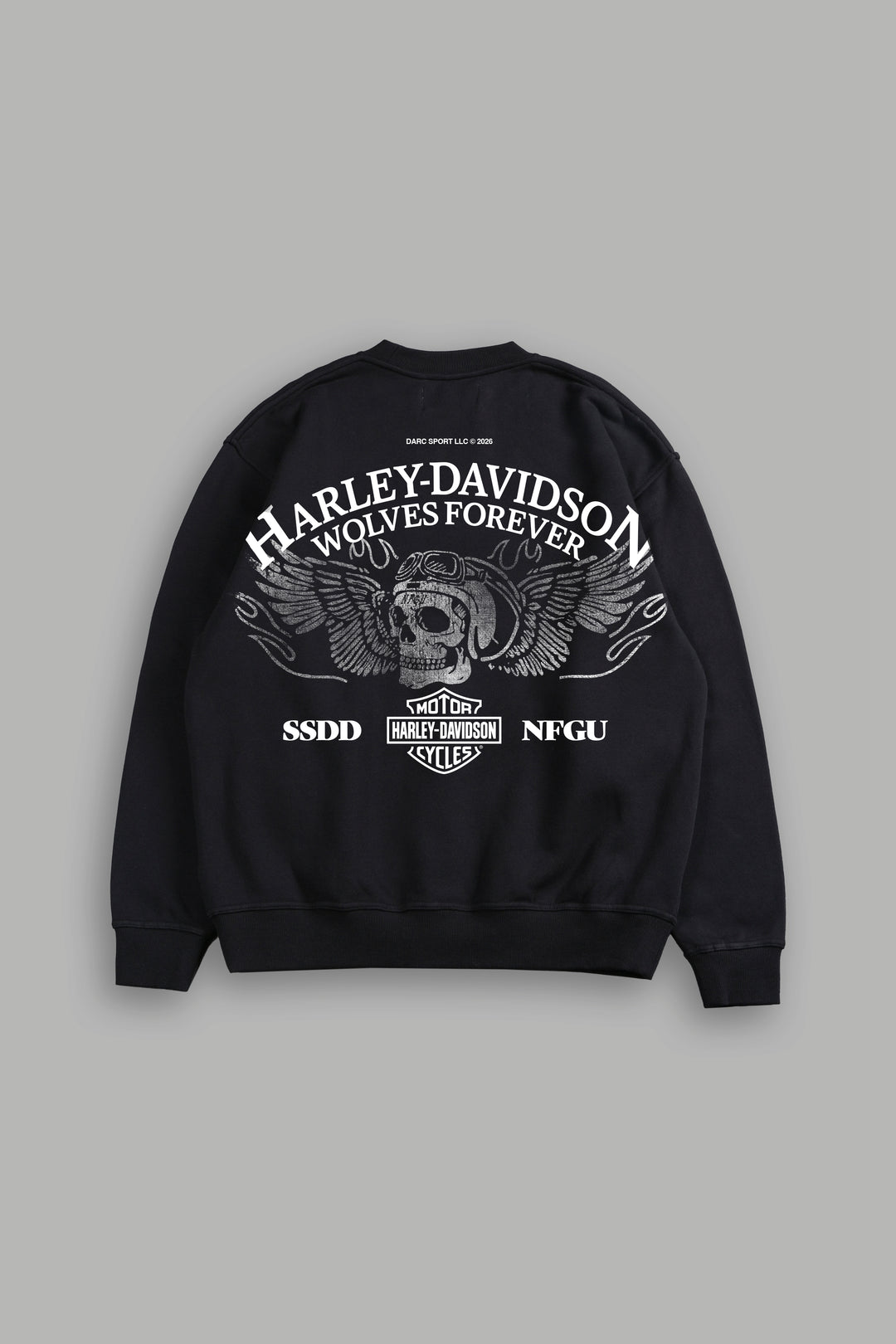 Live Free H-D London Crewneck in Black