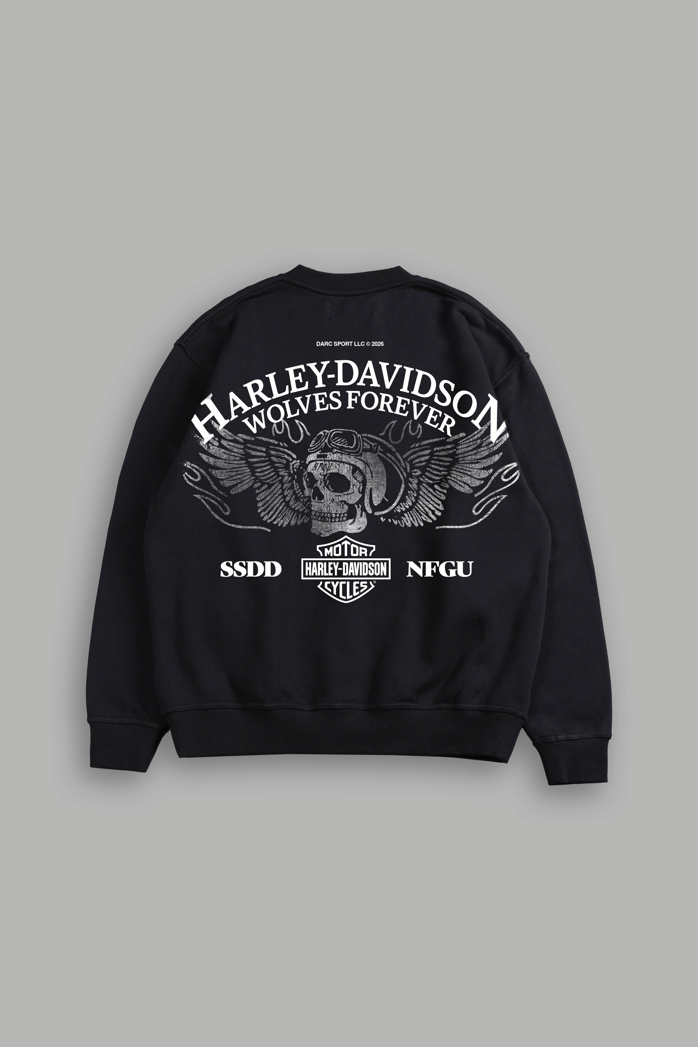 Live Free H-D London Crewneck in Black