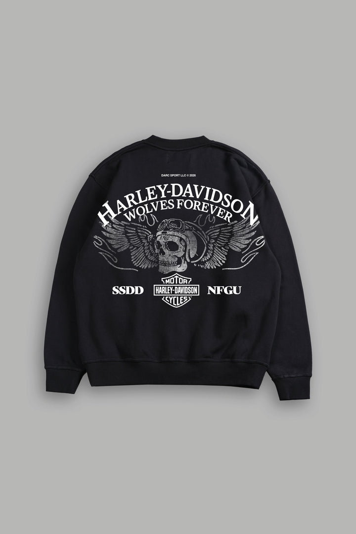 Live Free H-D London Crewneck in Black
