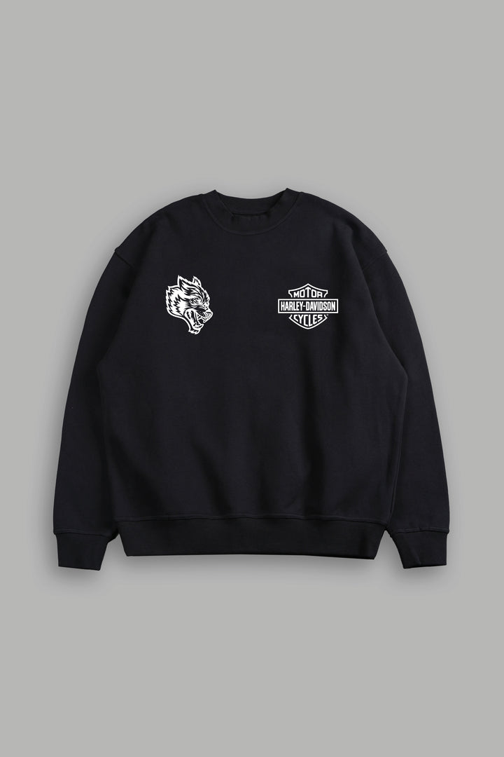 Live Free H-D London Crewneck in Black