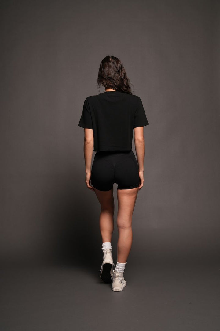 Loyalty Frvr Premium Cropped Tee In Black
