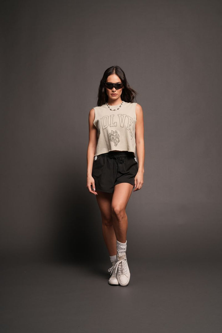 Loyalty Frvr Rosie Muscle Tee In Cactus Gray