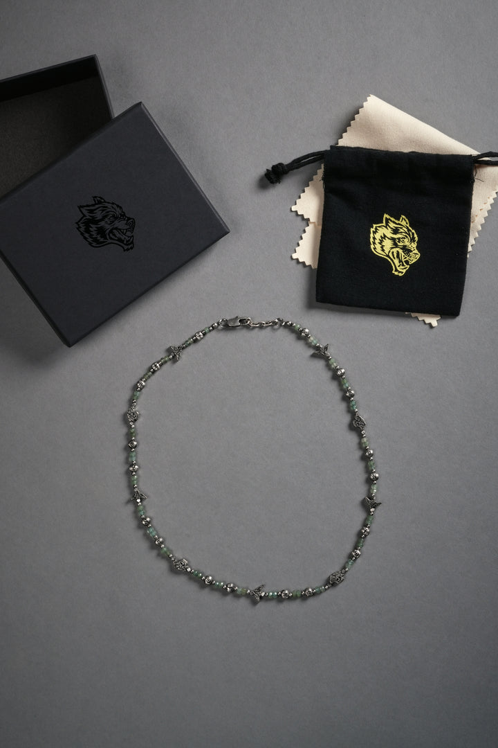 NFGU Gemstone Necklace in Sage