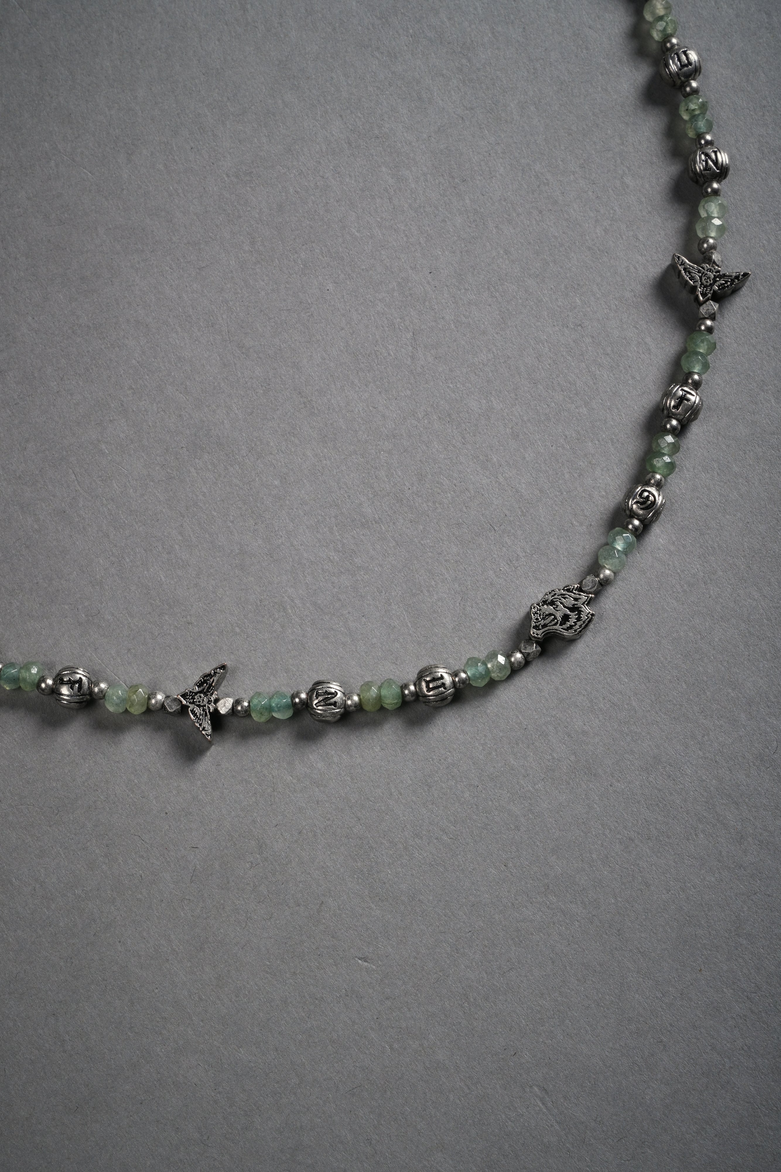 NFGU Gemstone Necklace in Sage
