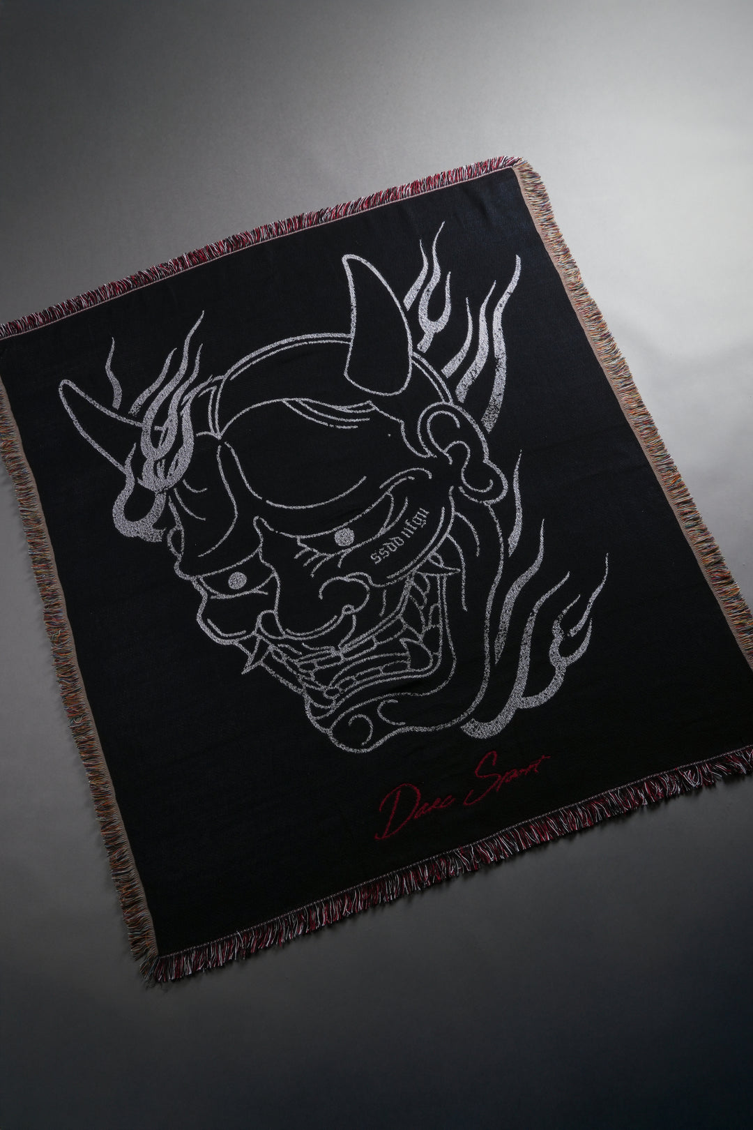 Oni Fire Tapestry Blanket in Black